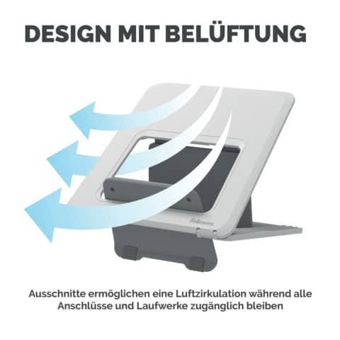 Supporto per laptop fino a 15'' Fellowes Breyta™ 8,2x35,4x30,4 cm regolabile bianco - 100016559